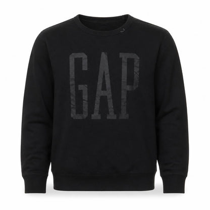 Gap Mens Black M Crew Neck Pullover Sweatshirt Cotton Blend