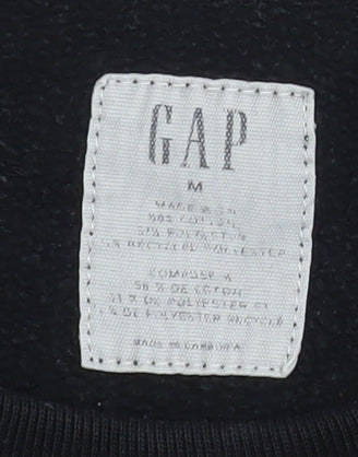 Mens UK Size M Gap Black Pullover Sweatshirt