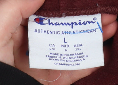 Mens UK Size L Champion Brown Pullover Hoodie