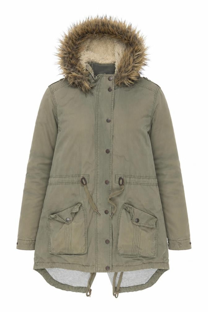 Womens UK Size 10 Fat Face Green Parka Coat