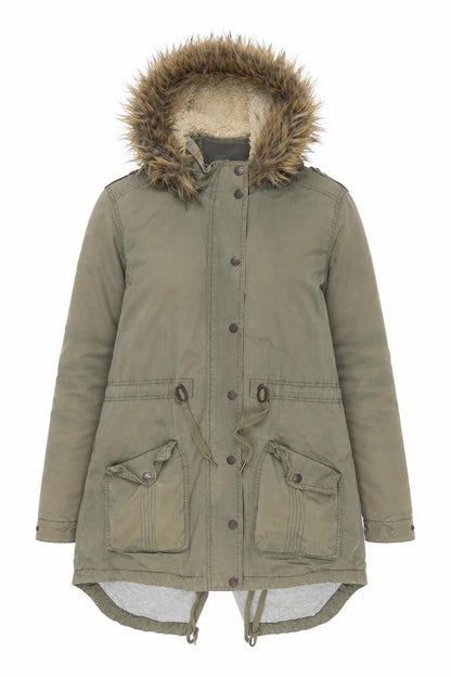 Womens UK Size 10 Fat Face Green Parka Coat