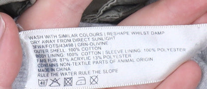 Womens UK Size 10 Fat Face Green Parka Coat