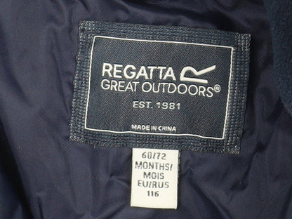 Regatta Boys Blue Waterproof Hooded Snowsuit 6-7 Years Winter Outerwear