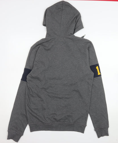 Mens UK Size S Champion Grey Henley Hoodie