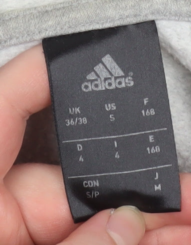 Mens UK Size S adidas Grey Pullover Hoodie