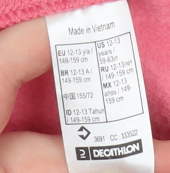 Girls UK Size 12-13 Years DECATHLON Pink Basic Jacket