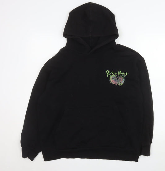 Mens UK Size S Bershka Black Pullover Hoodie