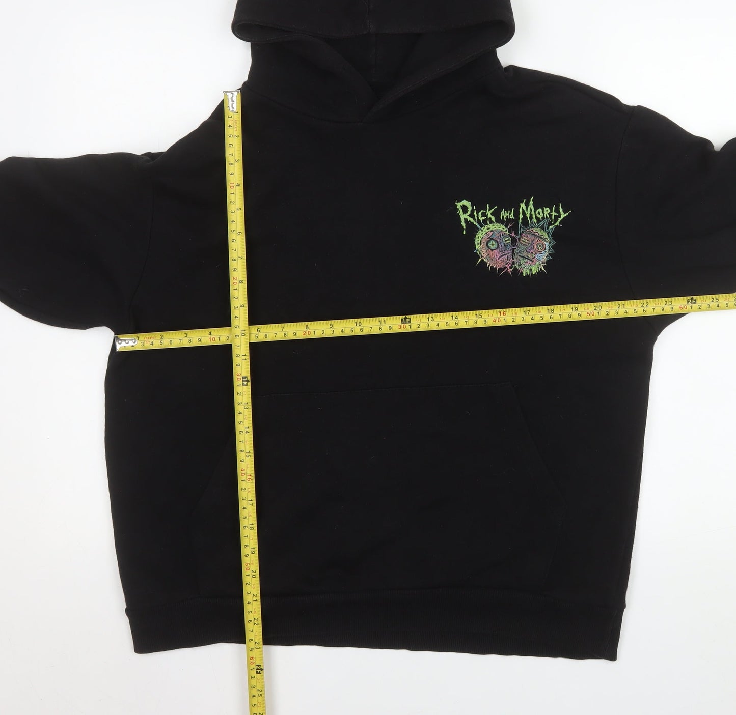 Mens UK Size S Bershka Black Pullover Hoodie