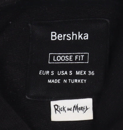 Mens UK Size S Bershka Black Pullover Hoodie