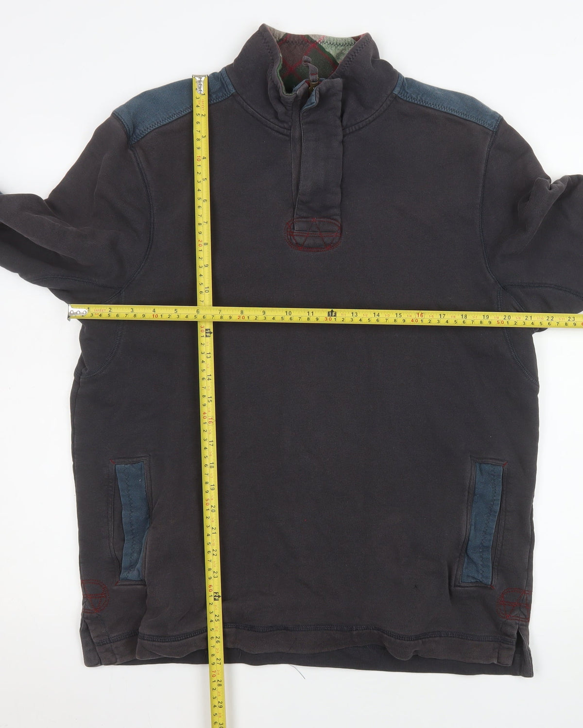 Mens UK Size M W Stuff & Co Black Pullover Sweatshirt