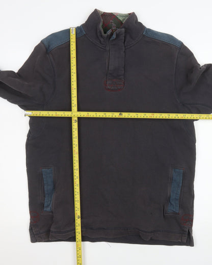 Mens UK Size M W Stuff & Co Black Pullover Sweatshirt