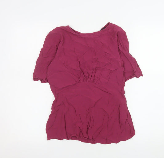 Womens UK Size 6 NEXT Purple Basic Blouse