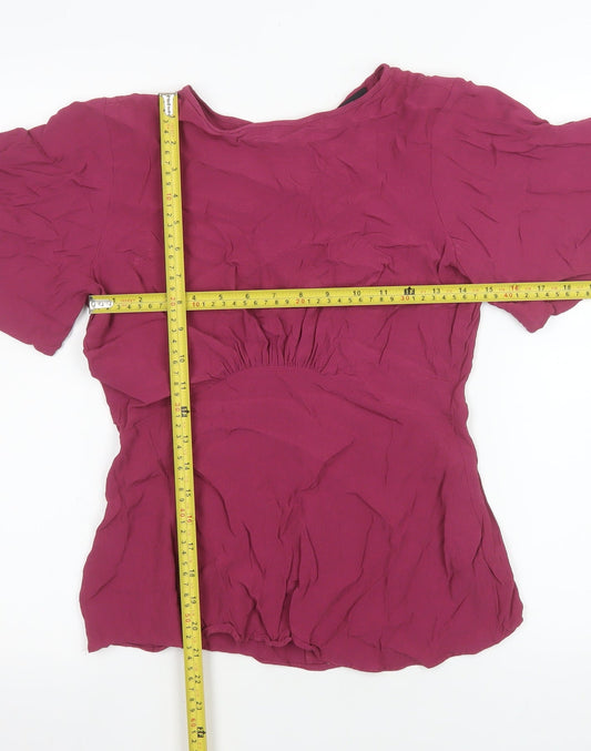 Womens UK Size 6 NEXT Purple Basic Blouse