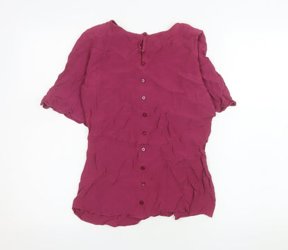 Womens UK Size 6 NEXT Purple Basic Blouse