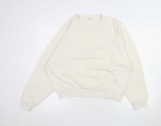 Womens UK Size L Uniqlo Beige Pullover Sweatshirt