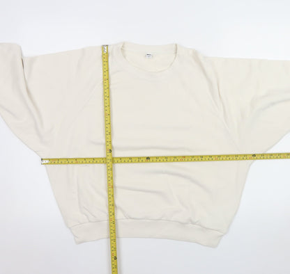 Womens UK Size L Uniqlo Beige Pullover Sweatshirt