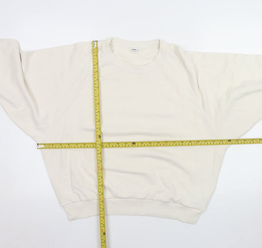 Womens UK Size L Uniqlo Beige Pullover Sweatshirt