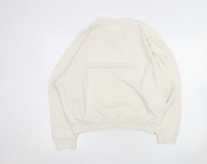 Womens UK Size L Uniqlo Beige Pullover Sweatshirt