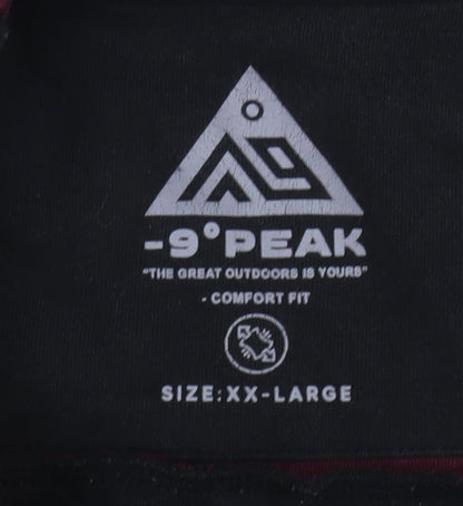 -9° PEAK Men's Black 2XL Hooded Full Zip Fleece Jacket