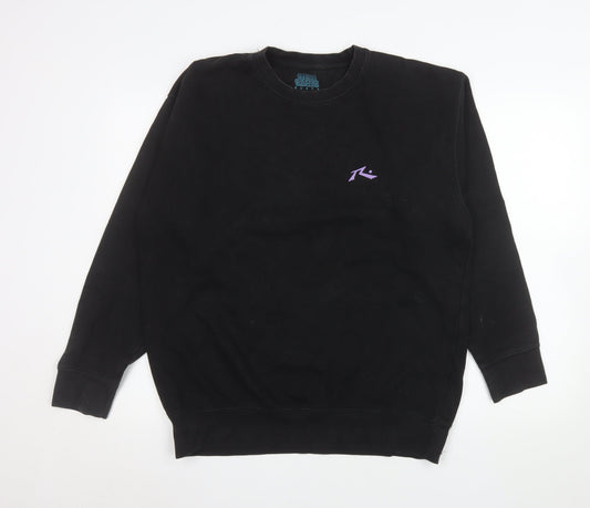 Mens UK Size L Rusty Black Pullover Sweatshirt