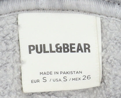 Mens UK Size S Pull&Bear Grey Pullover Hoodie