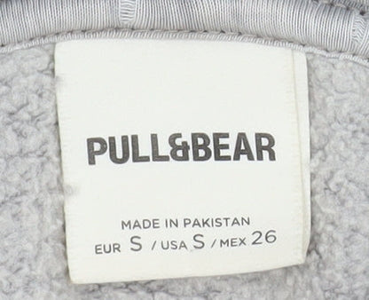 Mens UK Size S Pull&Bear Grey Pullover Hoodie