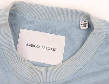 Womens UK Size XS American Rag Cie Blue Pullover Sweatshirt