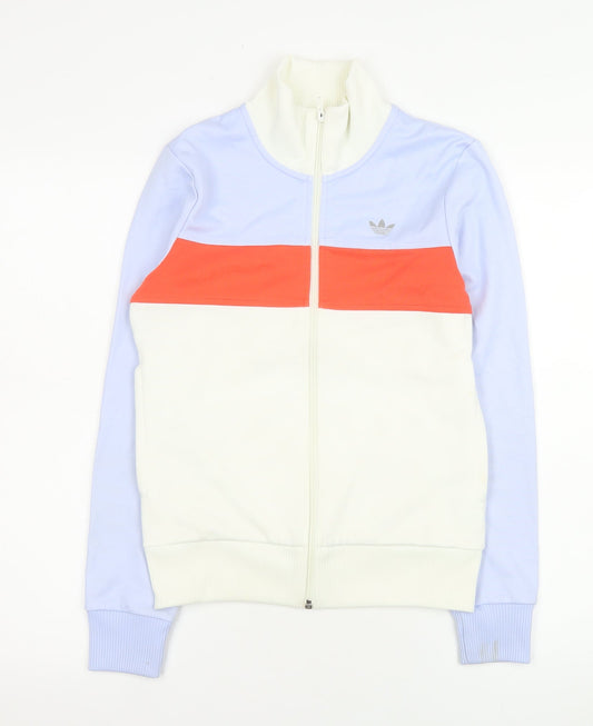 Womens UK Size 10 adidas Multicoloured Bomber Jacket