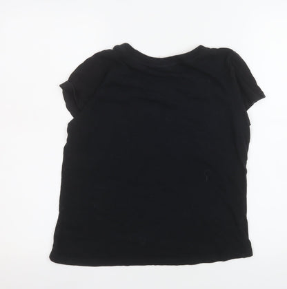 Next Women’s Black Minnie Mouse Cotton T-Shirt XS Short Sleeve