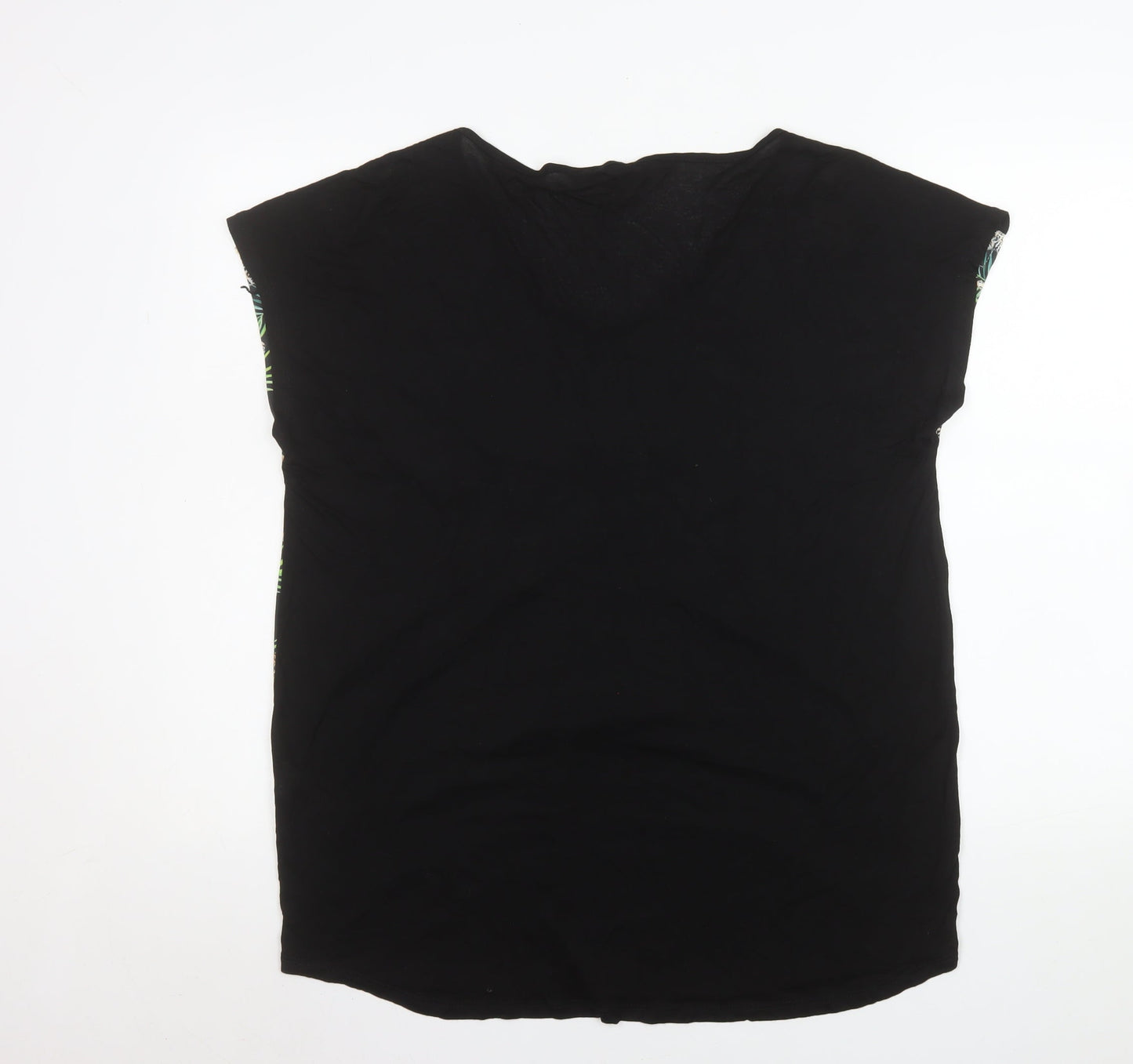 Womens UK Size 14 love TEES Black Basic Blouse