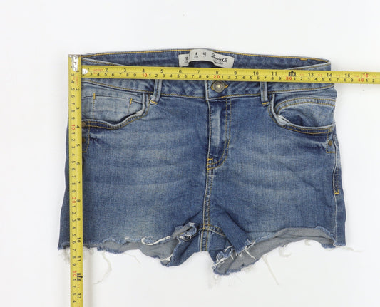 Denim Co Women Blue Cut-Off Denim Shorts Size 10 UK