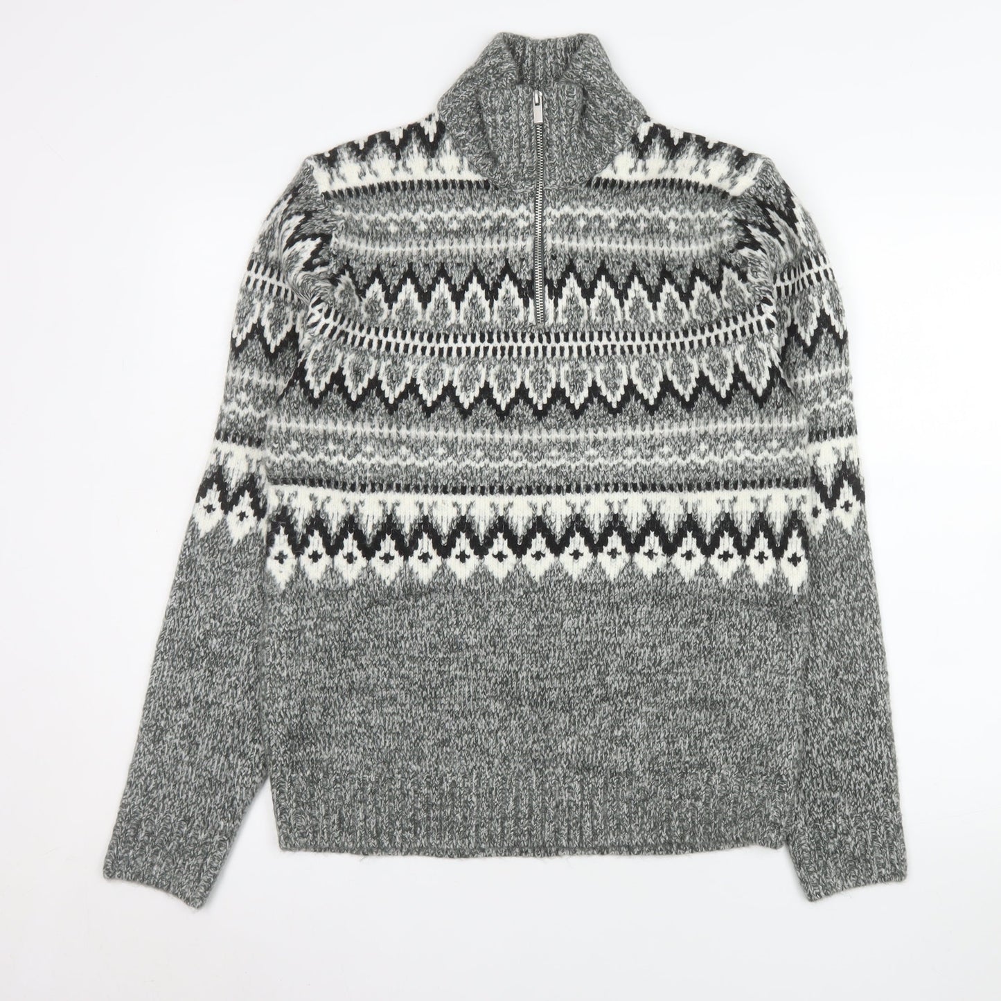Mens UK Size S Marks and Spencer Grey Pullover Sweatshirt