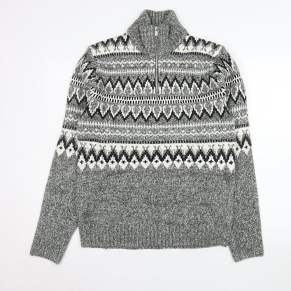 Mens UK Size S Marks and Spencer Grey Pullover Sweatshirt