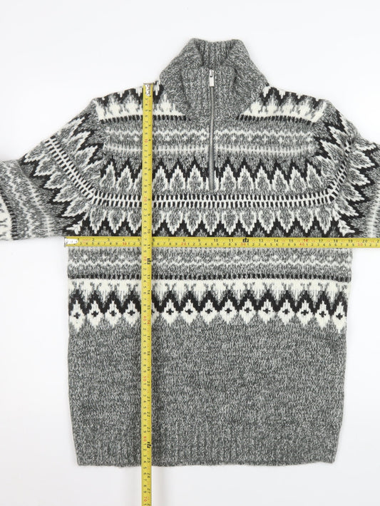 Mens UK Size S Marks and Spencer Grey Pullover Sweatshirt