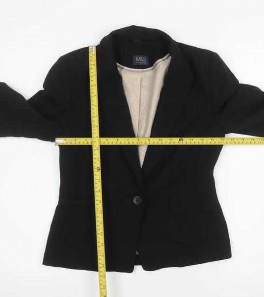 Womens UK Size 8 Marks and Spencer Regular Black Blazer
