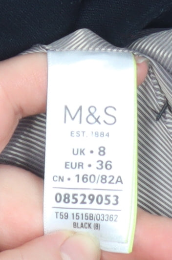 Womens UK Size 8 Marks and Spencer Regular Black Blazer