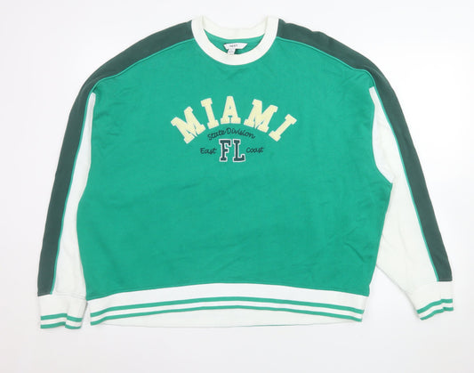 Womens UK Size 16 NEXT Green Pullover Sweatshirt