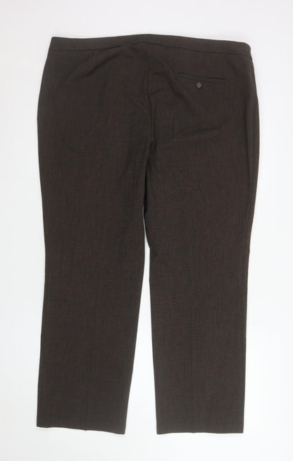 Marks and Spencer Women Brown Size 18 Straight Leg Dress Pants