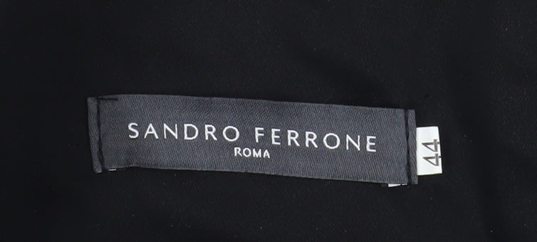 Sandro Ferrone Women’s Black Floral Sheath Dress Size 16 Knee Length