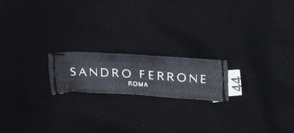 Sandro Ferrone Women’s Black Floral Sheath Dress Size 16 Knee Length