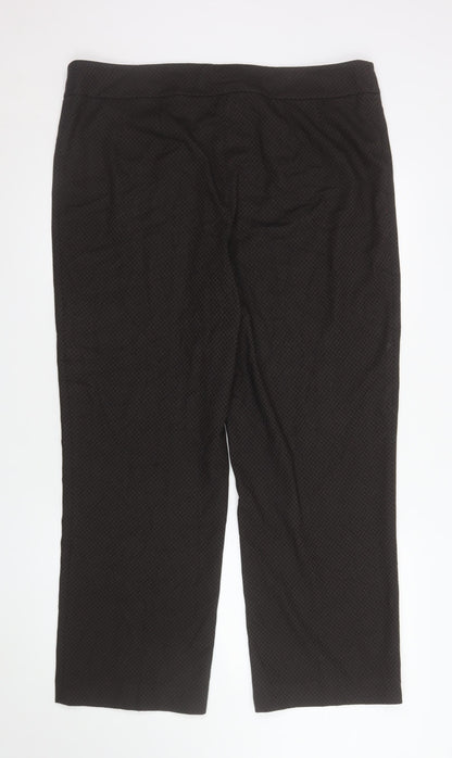 CC Women’s Black Geometric Stretch Dress Pants Size 18