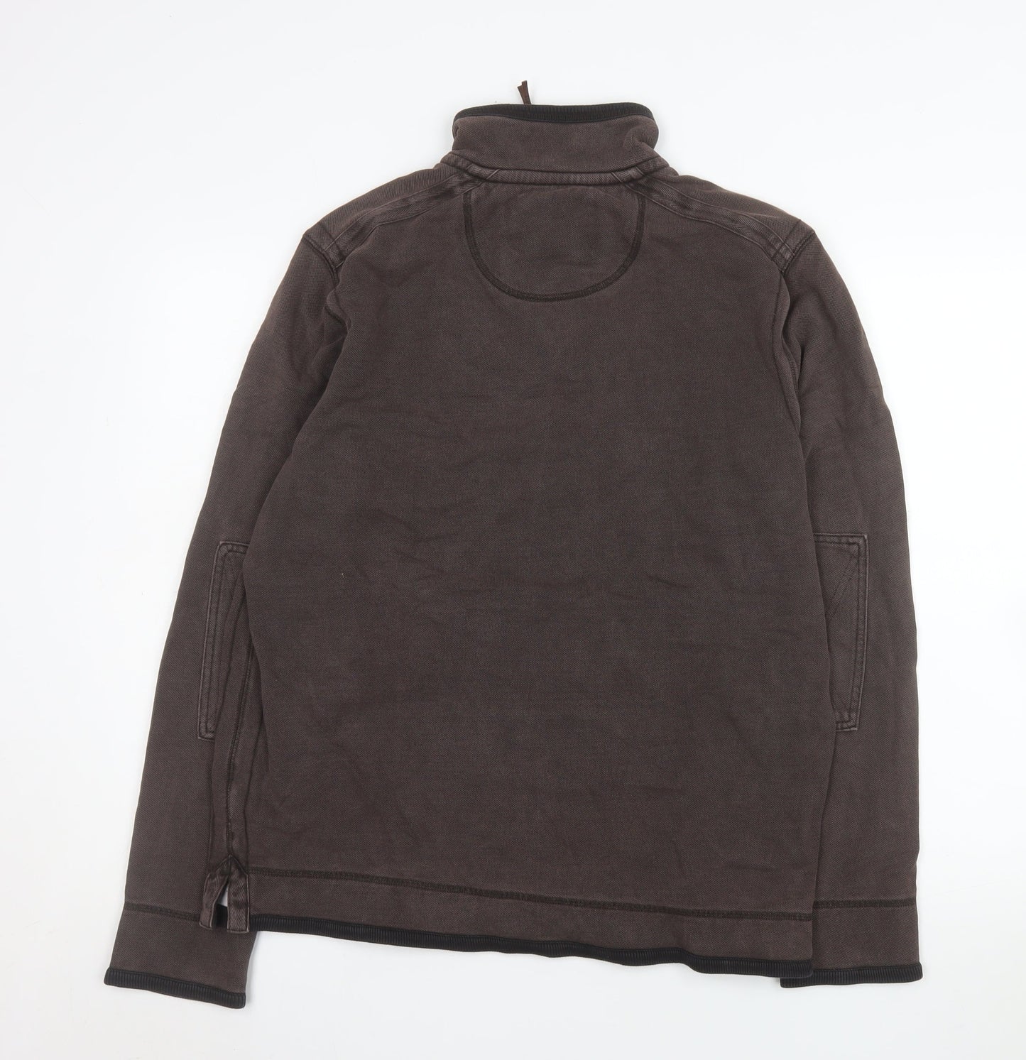 Mens UK Size S Marks and Spencer Brown Henley Sweatshirt