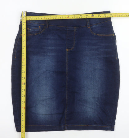 Womens UK Size 8 Dorothy Perkins Straight & Pencil Denim Skirt