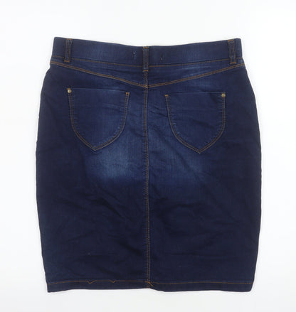 Womens UK Size 8 Dorothy Perkins Straight & Pencil Denim Skirt
