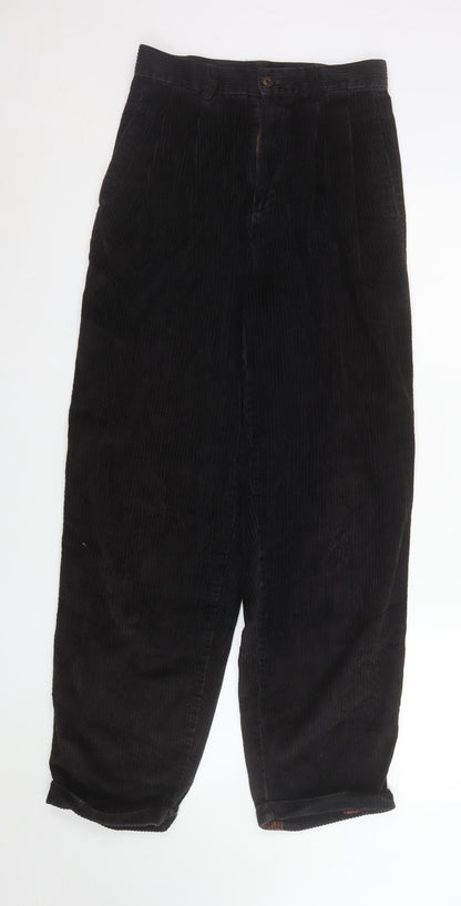 Womens UK Size 6 Eddie Bauer Regular Fit Casual Black Trousers