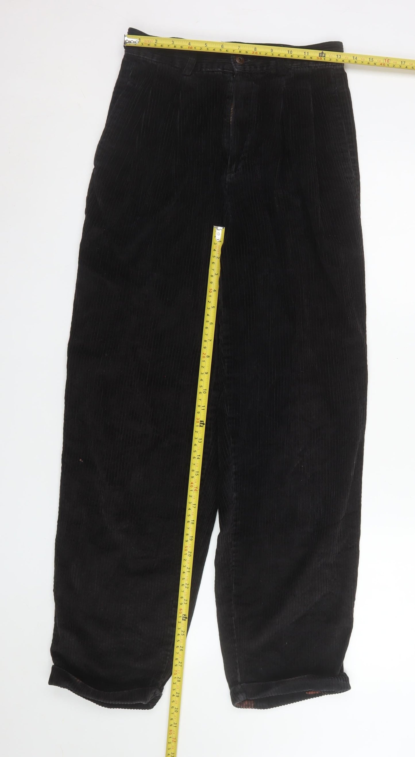 Womens UK Size 6 Eddie Bauer Regular Fit Casual Black Trousers