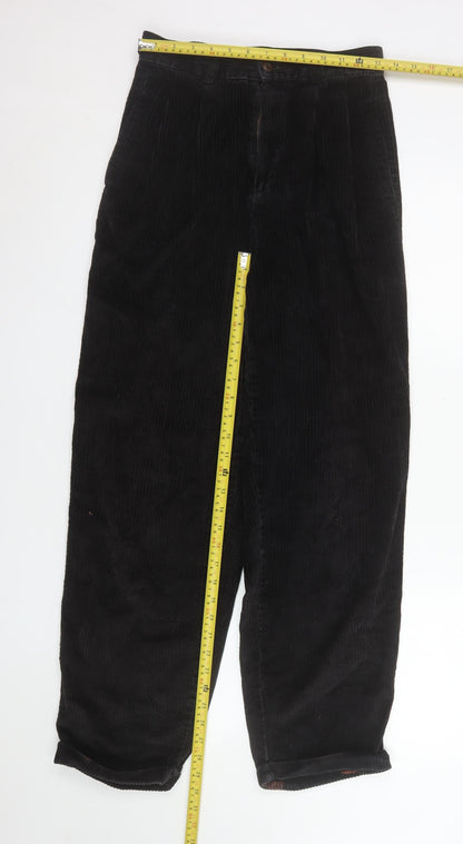Womens UK Size 6 Eddie Bauer Regular Fit Casual Black Trousers