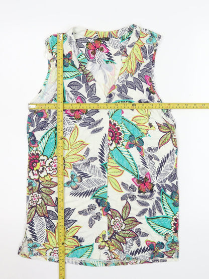 Womens UK Size 10 M&Co Multicoloured Camisole Tank