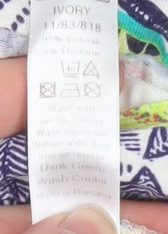 Womens UK Size 10 M&Co Multicoloured Camisole Tank