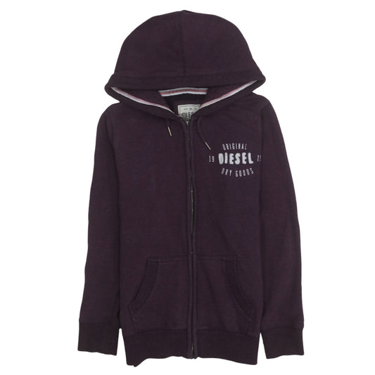 Womens UK Size M Diesel Purple Full Zip Hoodie